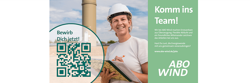 Stellenanzeige ABO Wind: Komm ins Team!