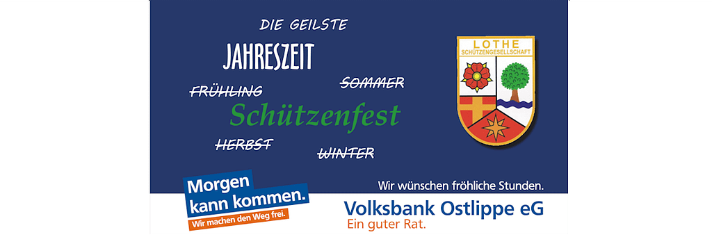 Anzeige der Volksbank Ostlippe zum Schützenfest